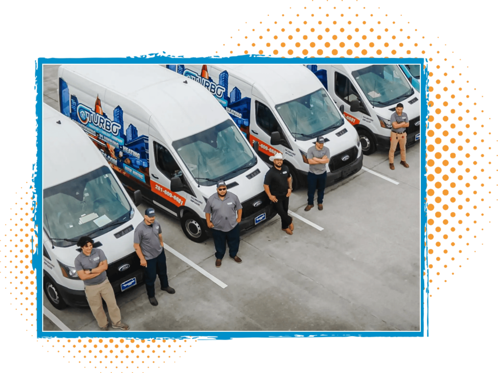 Turbo Home Services team and service vehicles