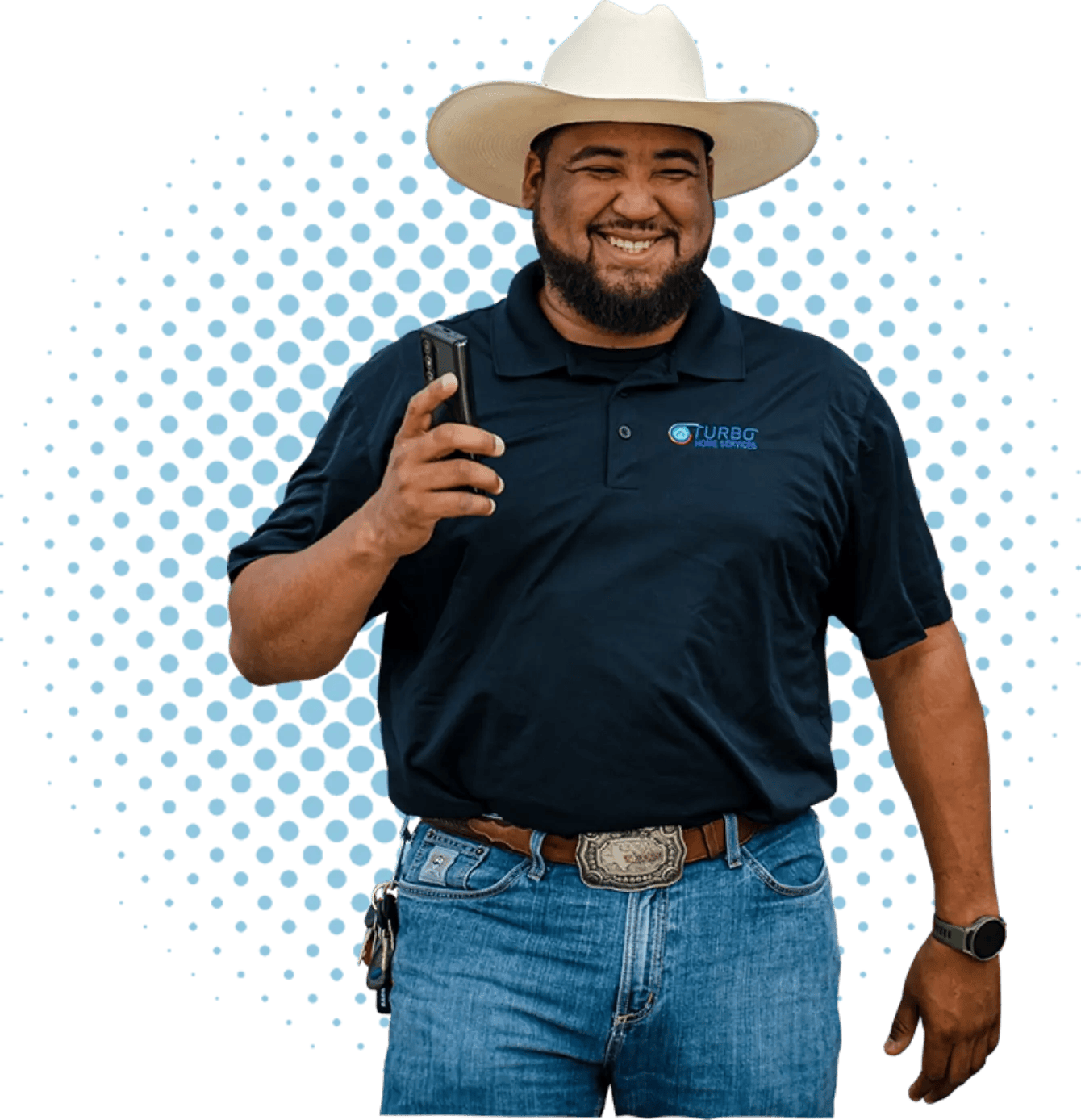 Smiling Turbo Home Services technician
